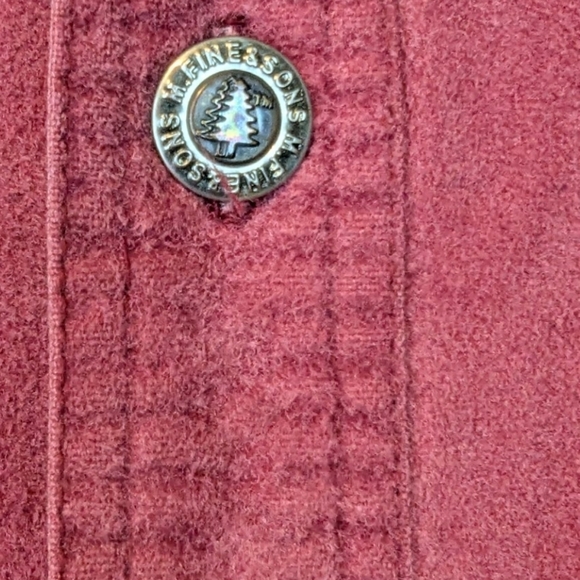 M. Fine & Sons medium button down shirt in soft red/mauve - Picture 4 of 12